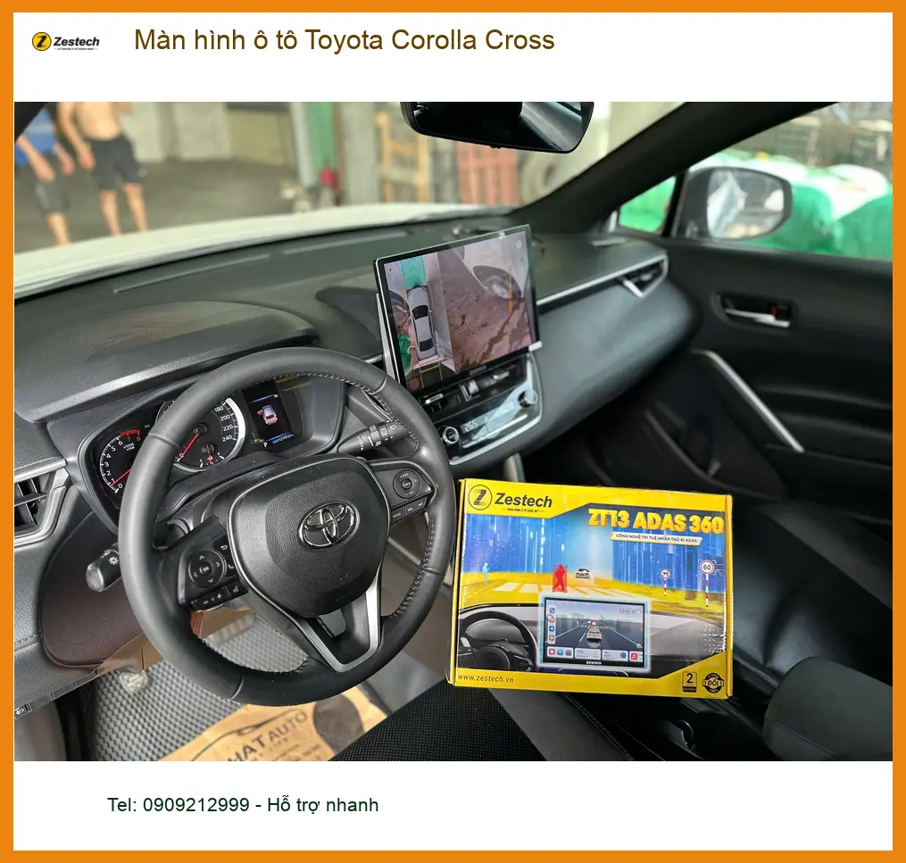 Anh Tấn lắp màn hình ô tô cho Toyota Corolla Cross tại Củ Chi vì màn zin thiếu tính năng ảnh thực tế 5