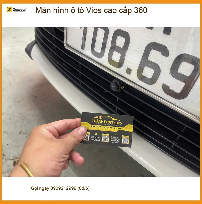 Chị Thảo nâng cấp màn hình ô tô Vios cao cấp 360 tại Quận 6 để lái xe an toàn hơn ảnh thực tế 2