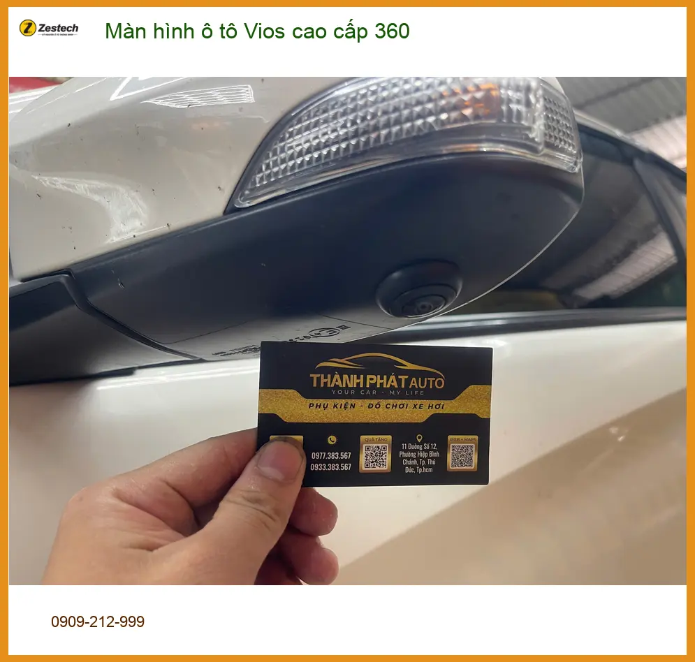 Chị Thảo nâng cấp màn hình ô tô Vios cao cấp 360 tại Quận 6 để lái xe an toàn hơn ảnh thực tế 3