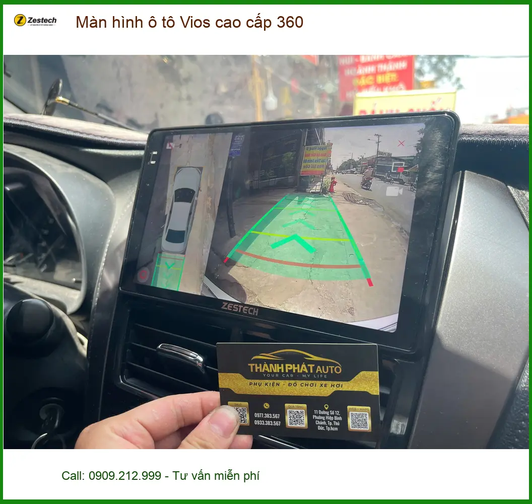 Chị Thảo nâng cấp màn hình ô tô Vios cao cấp 360 tại Quận 6 để lái xe an toàn hơn ảnh thực tế 4
