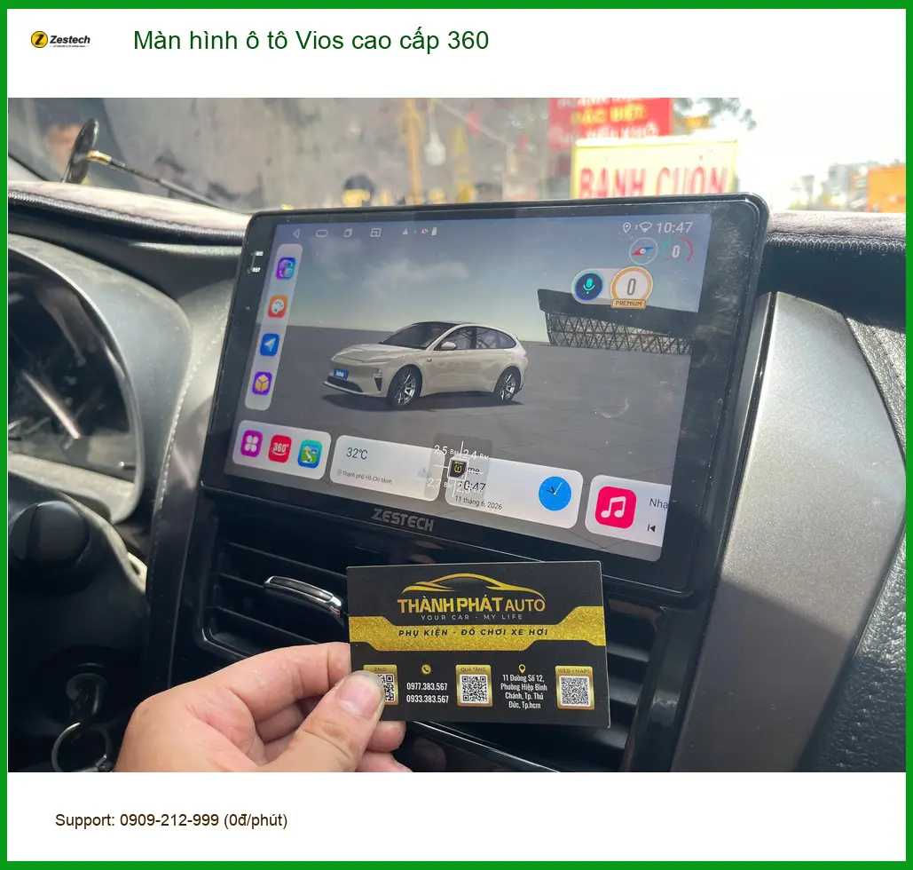 Anh Tuấn lắp màn hình ô tô Vios cao cấp 360 tại Quận Phú Nhuận ảnh thực tế 4