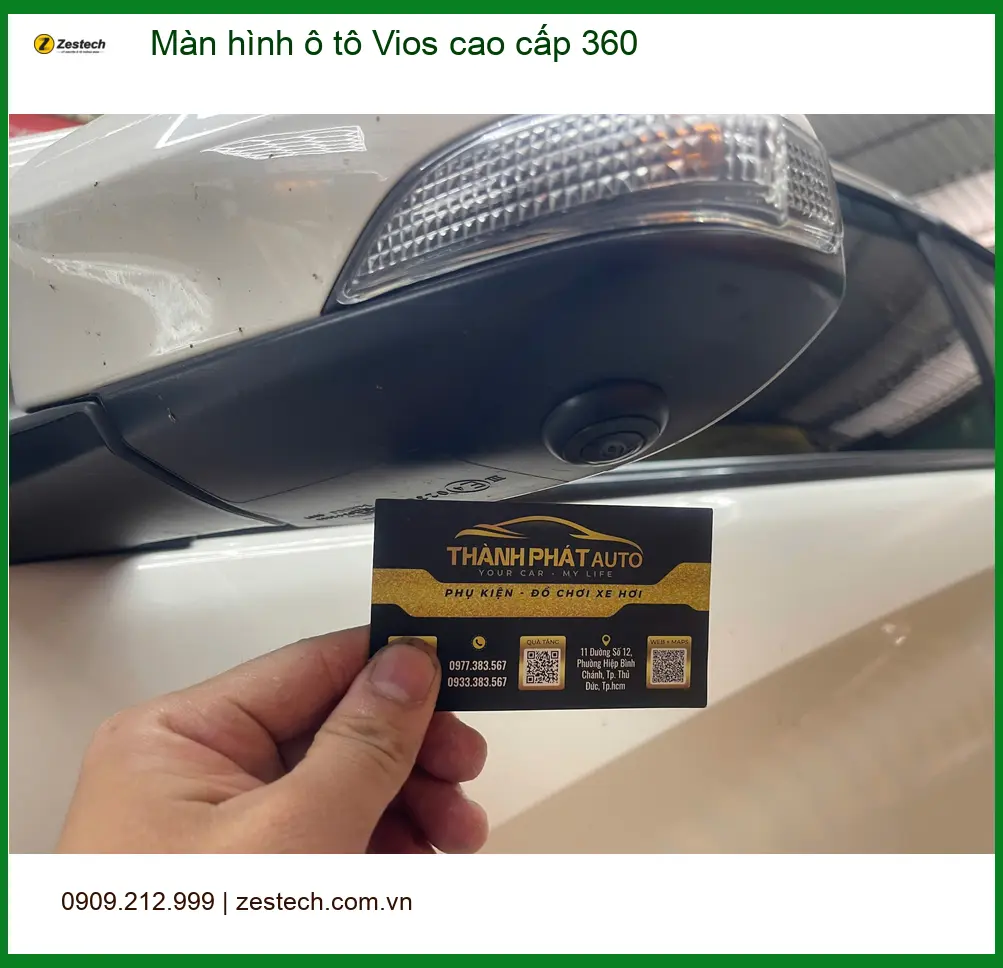 Chú Sơn lắp màn hình ô tô Vios 360 cao cấp ở Quận 12, dễ dàng đỗ xe ảnh thực tế 2