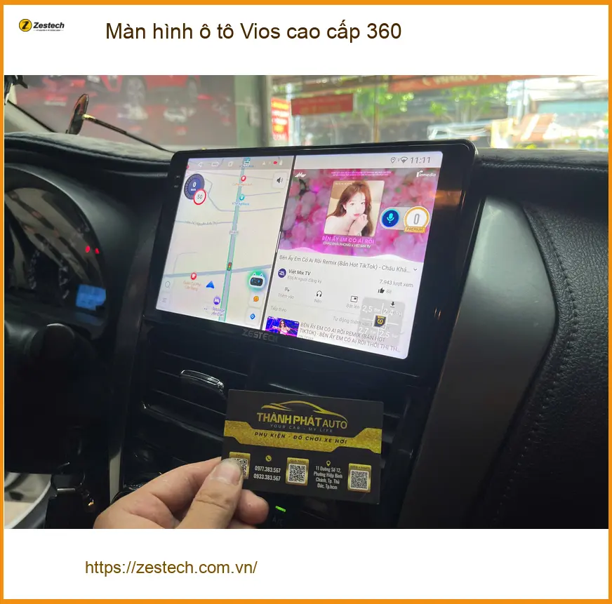 Chị Thảo lắp Màn hình 360 cao cấp cho Vios tại Quận 10 để lái xe an toàn hơn ảnh thực tế 4