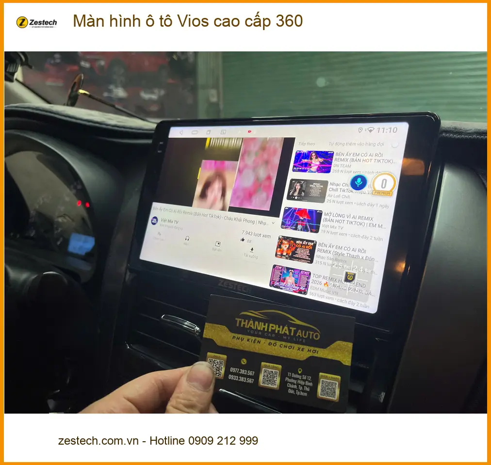 Anh Khang lắp màn hình ô tô Vios cao cấp 360 Quận Gò Vấp để dễ quan sát điểm mù ảnh thực tế 2