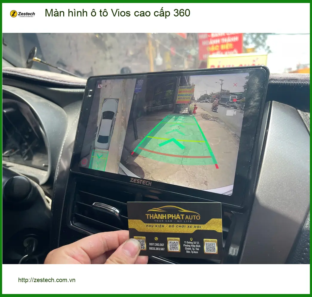 Anh Khang lắp màn hình ô tô Vios cao cấp 360 Quận Gò Vấp để dễ quan sát điểm mù ảnh thực tế 5