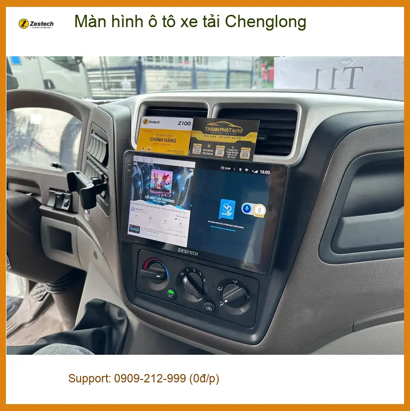 Chú Phước nâng cấp màn hình xe tải Chenglong tại Bình Tân để xem bản đồ tiện hơn ảnh thực tế 4