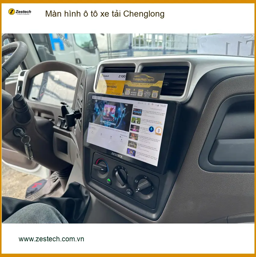 Bác Lâm lắp màn hình ô tô xe tải Chenglong tại Quận 12 để dễ quan sát hơn ảnh thực tế 5