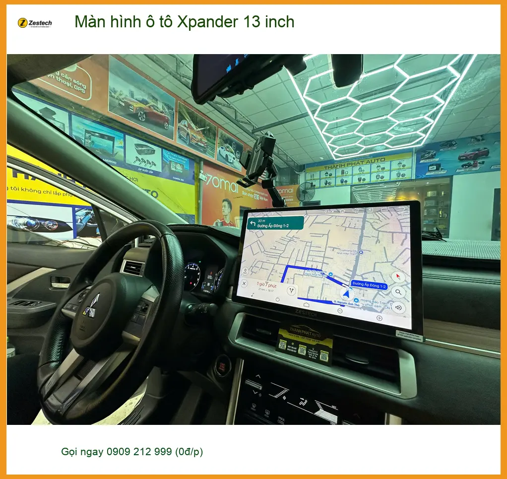 Anh Hưng lắp màn hình ô tô 13 inch cho Xpander để trải nghiệm giải trí mượt mà tại Quận 2