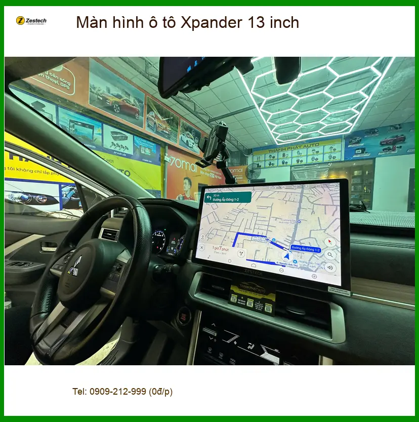 Anh Tấn lắp màn hình ô tô Xpander 13 inch Quận 12 để tiện quan sát đường sá ảnh thực tế 4