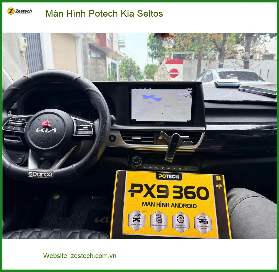 Anh Dũng lắp Màn Hình Potech Kia Seltos Quận 12 trải nghiệm hiện đại