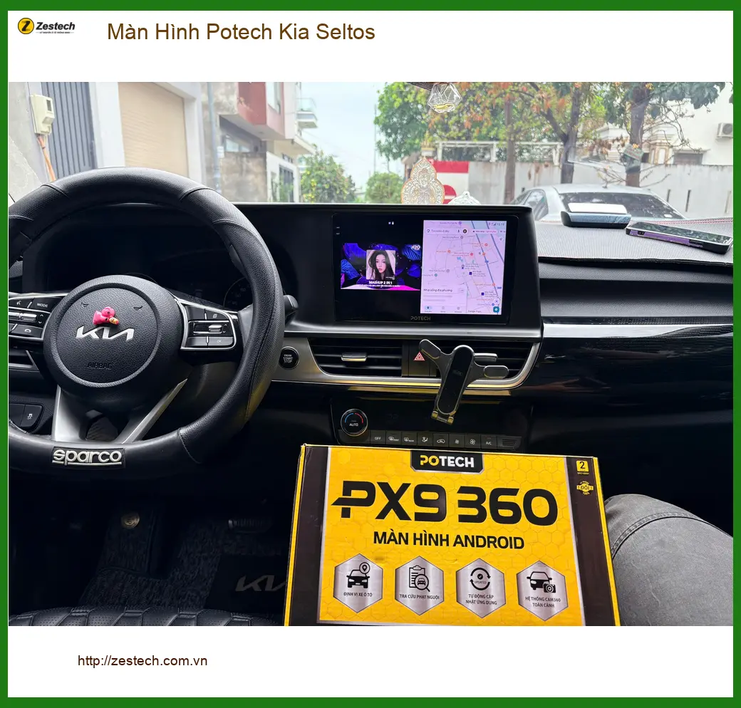 Anh Dũng lắp Màn Hình Potech Kia Seltos Quận 12 trải nghiệm hiện đại ảnh thực tế 2