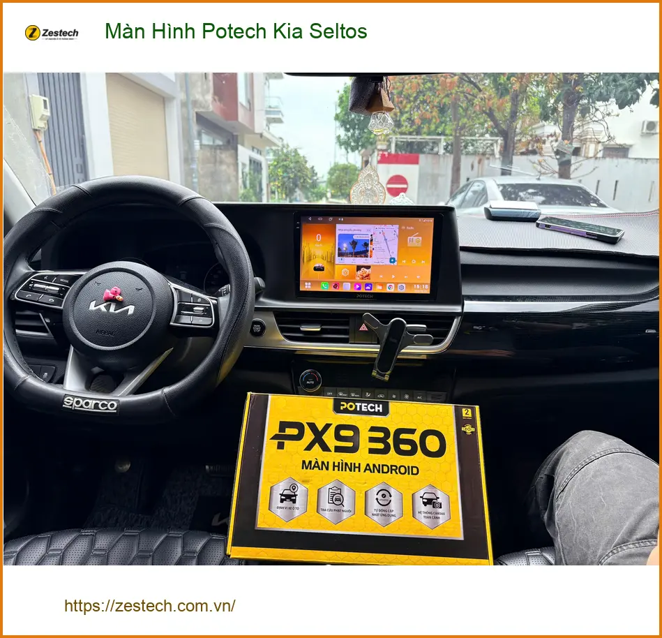 Anh Khang lắp Màn Hình Potech Kia Seltos tại Quận 10 trải nghiệm công nghệ mới ảnh thực tế 2