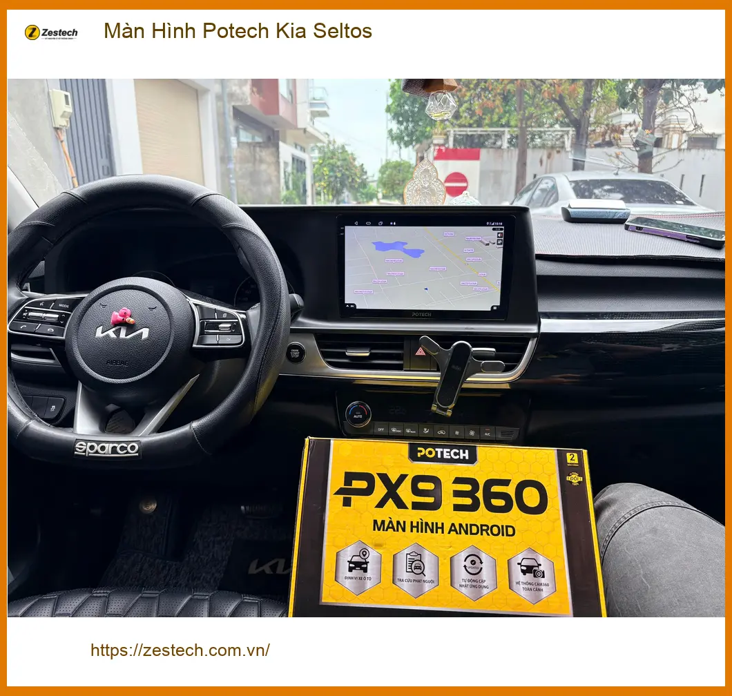 Anh Khang lắp Màn Hình Potech Kia Seltos tại Quận 10 trải nghiệm công nghệ mới ảnh thực tế 3