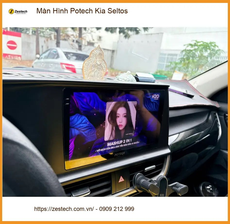 Anh Khang lắp Màn Hình Potech Kia Seltos tại Quận 10 trải nghiệm công nghệ mới ảnh thực tế 5