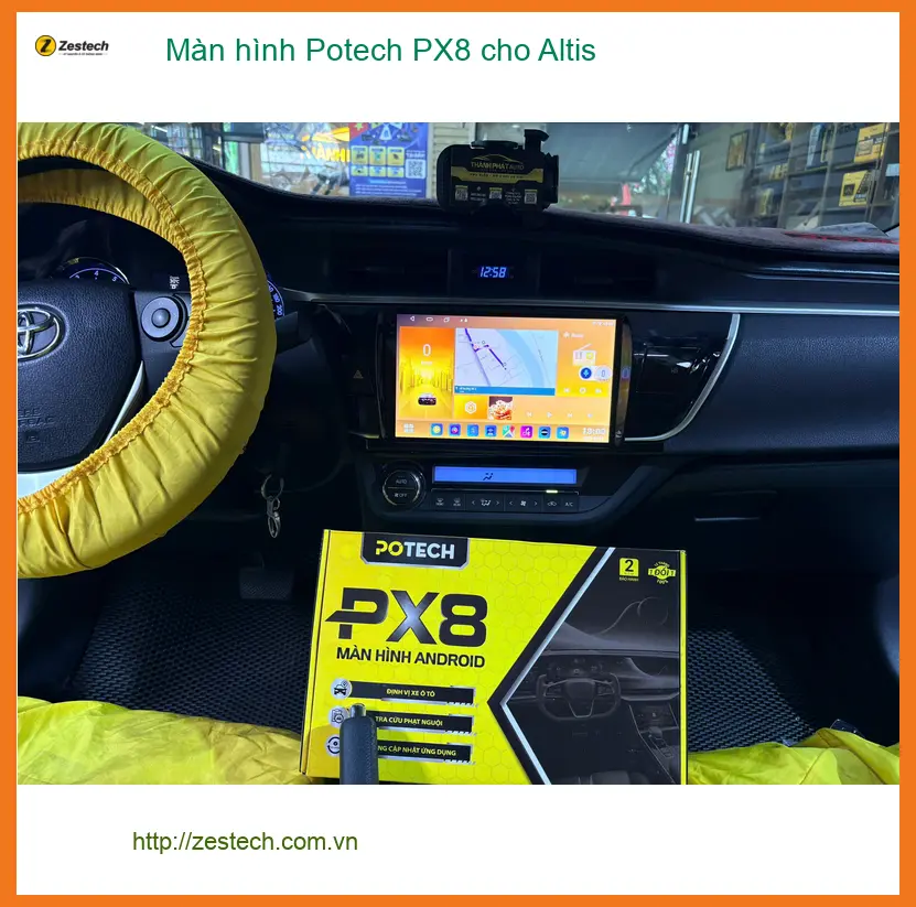 Anh Minh lắp màn hình Potech PX8 cho Altis tại Thủ Đức vì màn zin thiếu tính năng ảnh thực tế 2