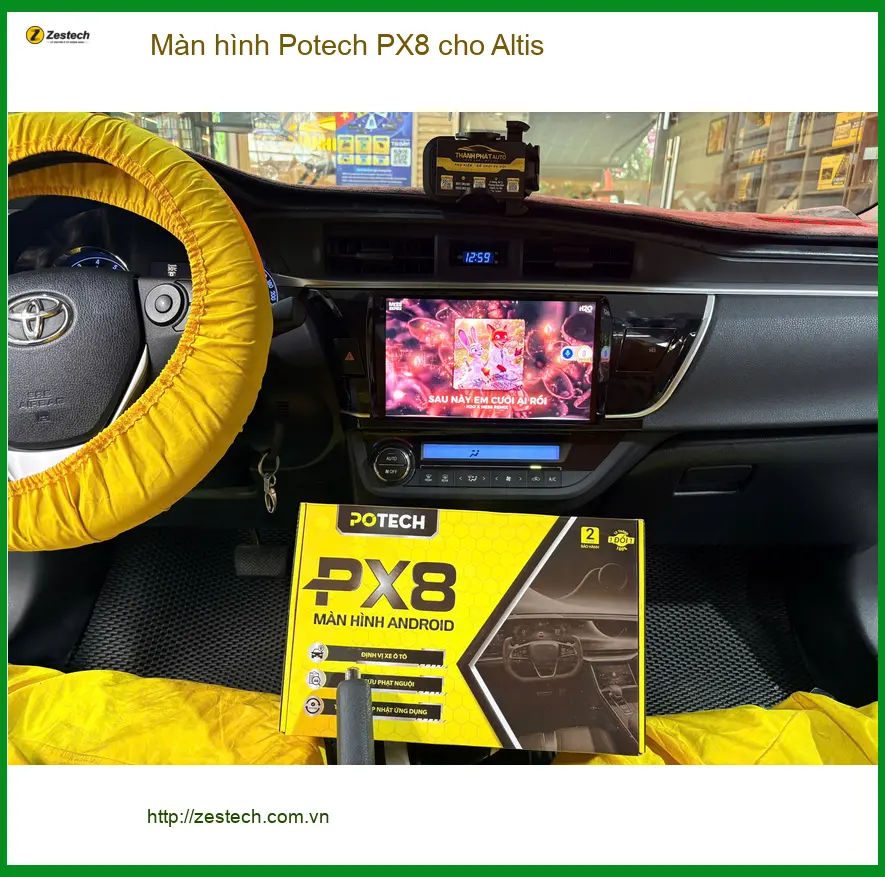 Anh Việt lắp màn hình Potech PX8 cho Altis ở Hóc Môn - Nâng cấp trải nghiệm