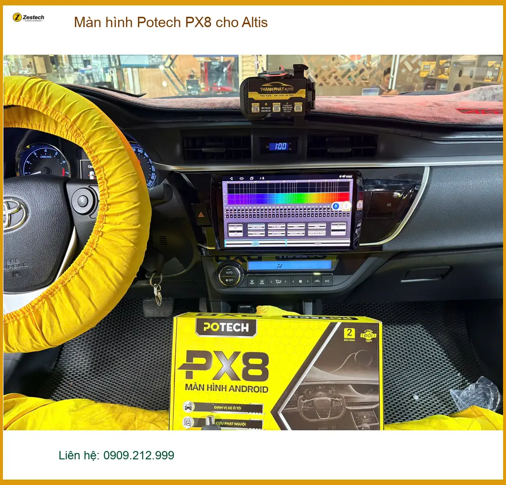 Anh Việt lắp màn hình Potech PX8 cho Altis ở Hóc Môn - Nâng cấp trải nghiệm ảnh thực tế 2