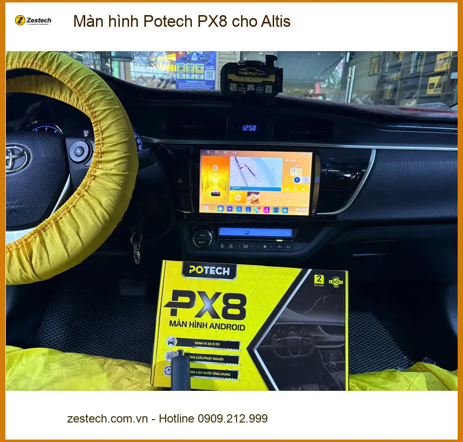 Anh Hoàng lắp màn hình Potech PX8 cho Altis ở Quận Bình Thạnh ảnh thực tế 2