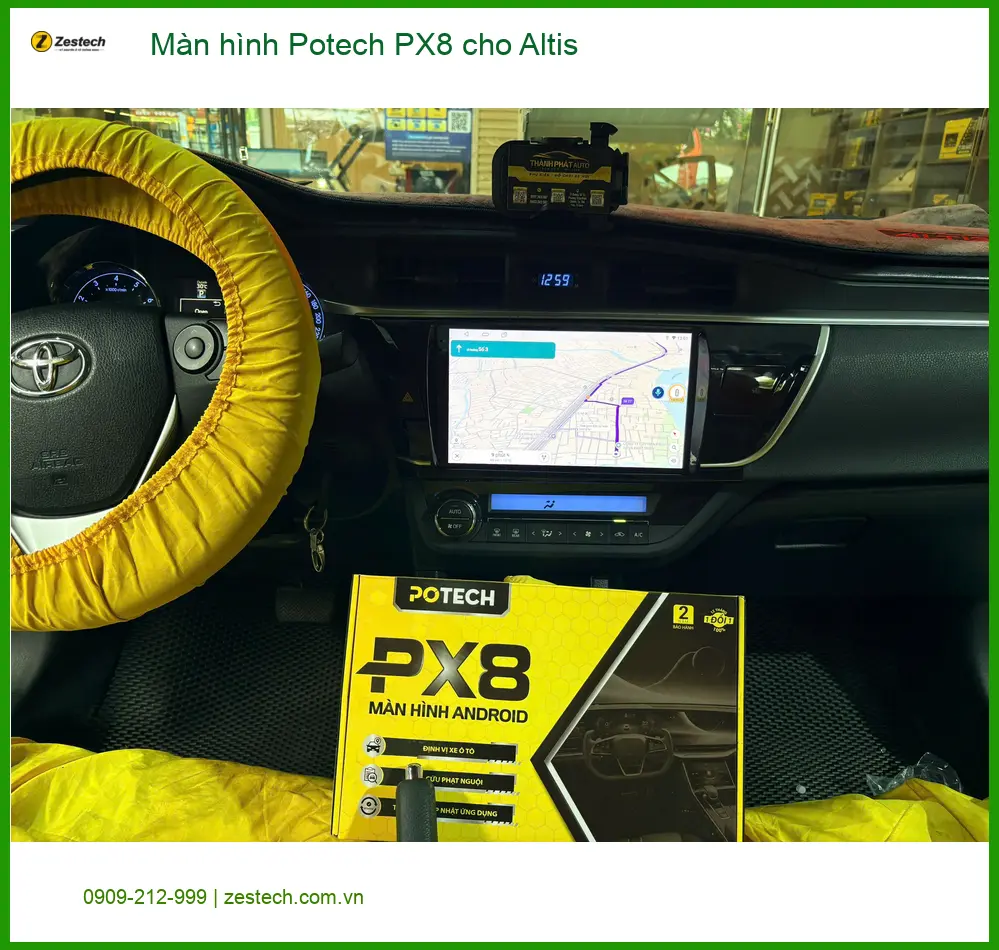 Anh Hoàng lắp màn hình Potech PX8 cho Altis ở Quận Bình Thạnh ảnh thực tế 4
