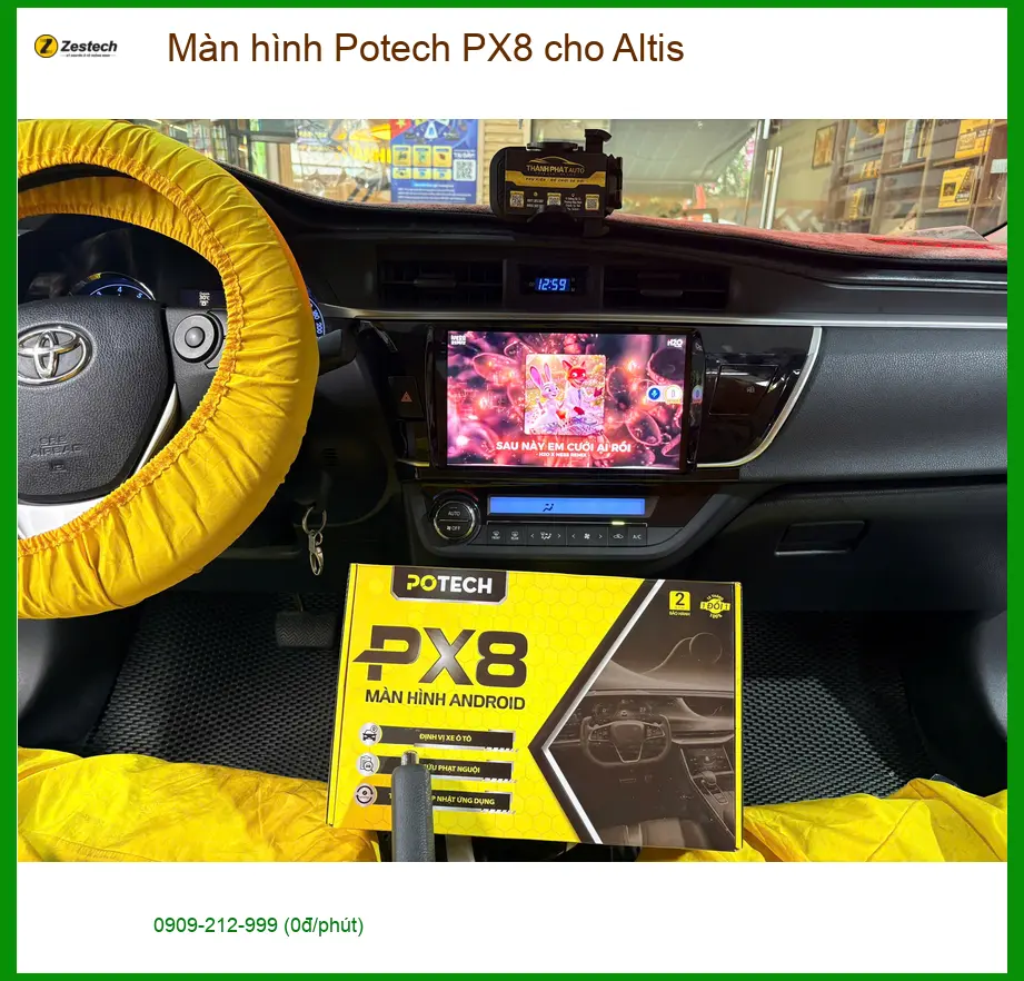 Anh Hoàng lắp màn hình Potech PX8 cho Altis ở Quận Bình Thạnh ảnh thực tế 5
