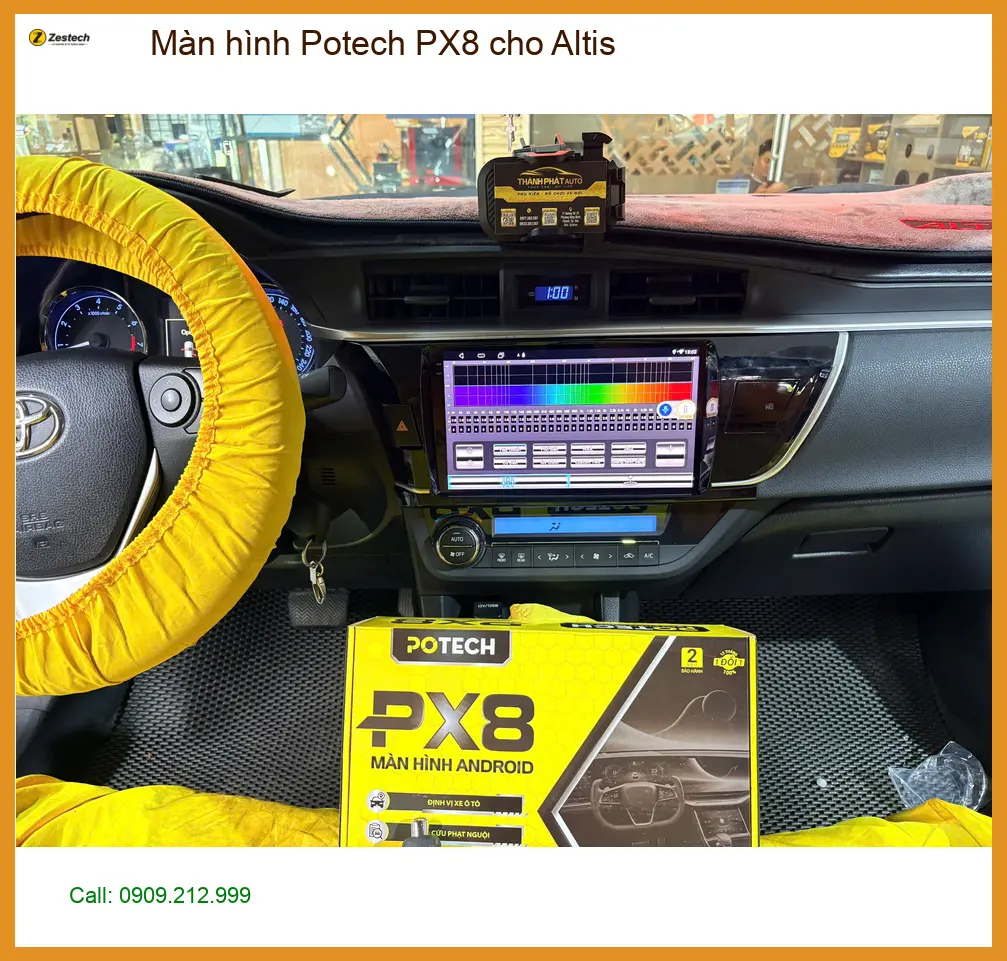 Anh Minh lắp màn hình Potech PX8 cho Altis Quận 9 để nâng cấp trải nghiệm lái ảnh thực tế 3