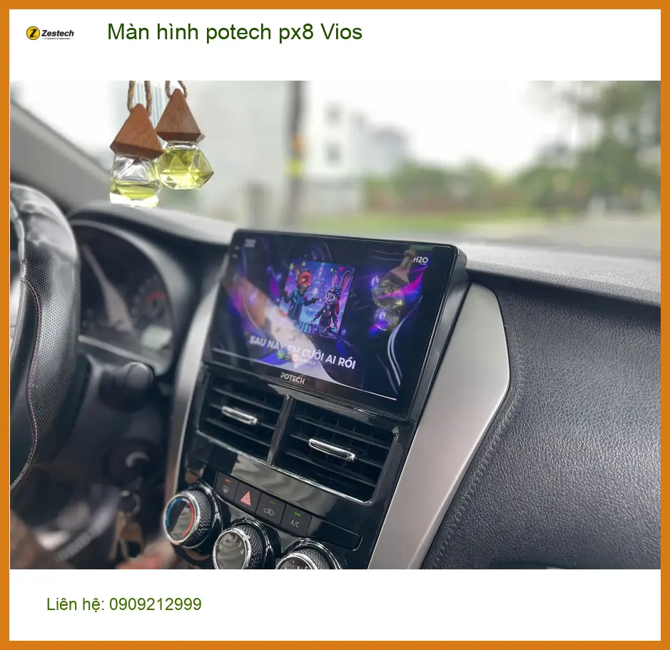 Anh Long lắp màn hình Potech PX8 cho Toyota Vios tại Quận Thủ Đức ảnh thực tế 4