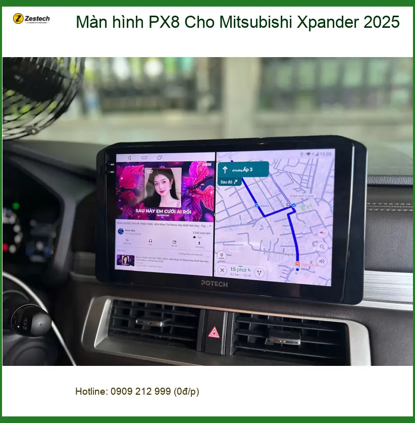 Anh Phát lắp Màn hình PX8 cho Mitsubishi Xpander 2025 ở Quận 11