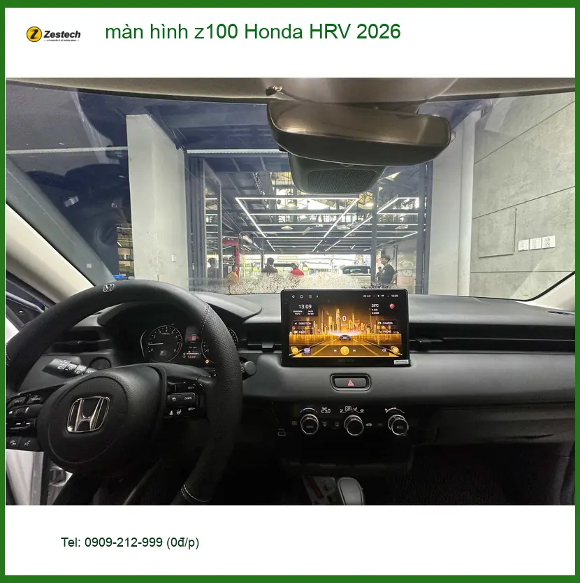Anh Quốc lắp màn hình Z100 Honda HRV 2026 tại Q10 vì màn zin quá đơn điệu