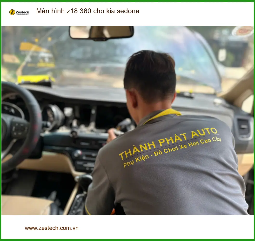Bác Lâm lắp màn hình Z18 360 cho Kia Sedona tại Quận 4 để lái xe an toàn hơn ảnh thực tế 3