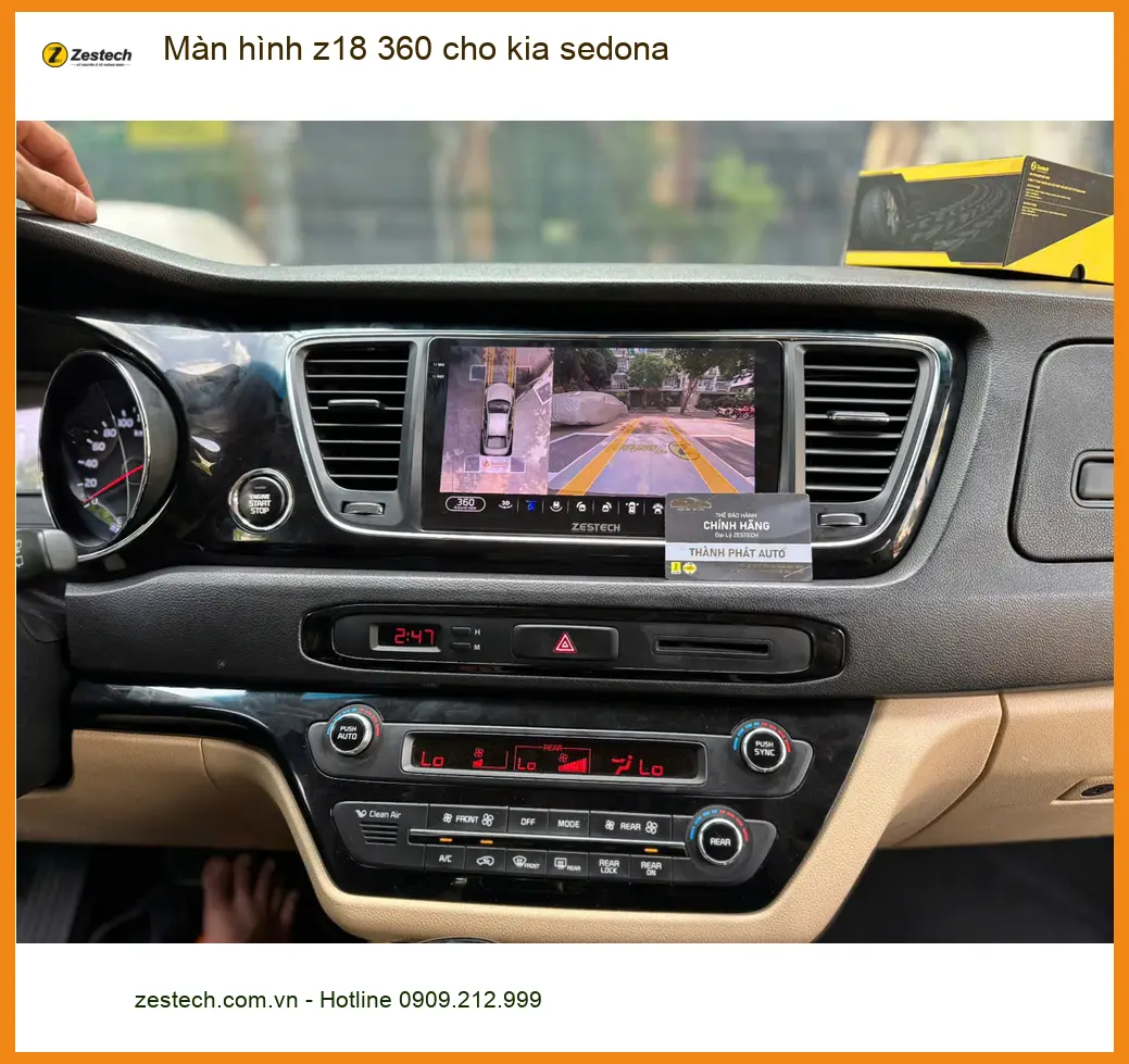 Bác Lâm lắp màn hình Z18 360 cho Kia Sedona tại Quận 4 để lái xe an toàn hơn ảnh thực tế 4