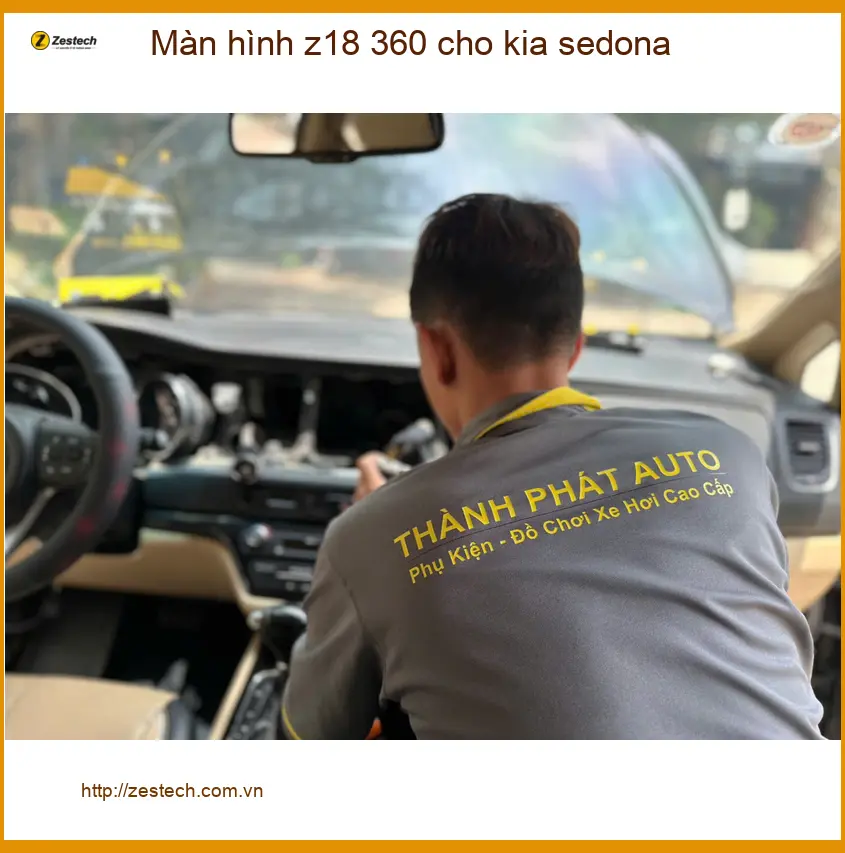 Chú Dũng lắp Màn hình Z18 360 cho Kia Sedona tại Quận 3 để lái xe an toàn hơn ảnh thực tế 2