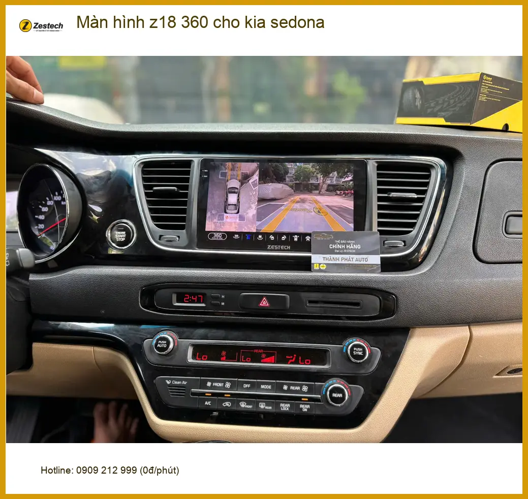Anh Trọng lắp màn hình Z18 360 cho Kia Sedona tại Quận 8 để nâng cấp tiện ích lái ảnh thực tế 2