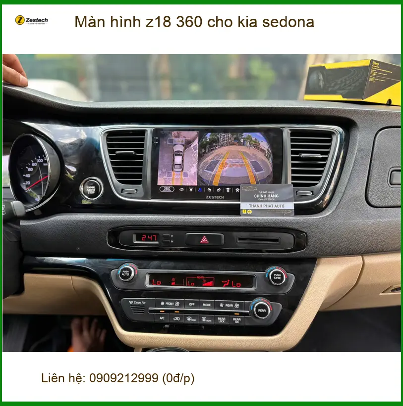 Chú Dũng lắp Màn hình Z18 360 cho Kia Sedona tại Quận 3 để lái xe an toàn hơn ảnh thực tế 3