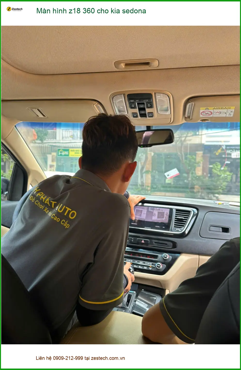 Anh Khải lắp màn hình Z18 360 cho Kia Sedona Quận Bình Tân