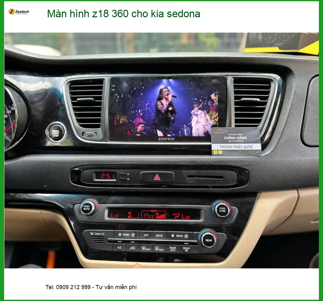 Anh Khải lắp màn hình Z18 360 cho Kia Sedona Quận Bình Tân ảnh thực tế 4