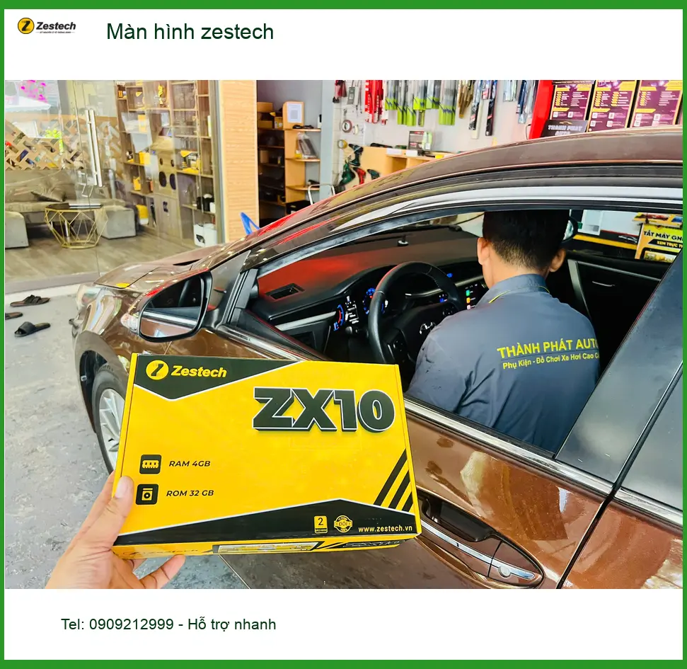 Anh Tùng lắp màn hình Zestech cho VinFast Lux A2.0 tại Quận Bình Tân