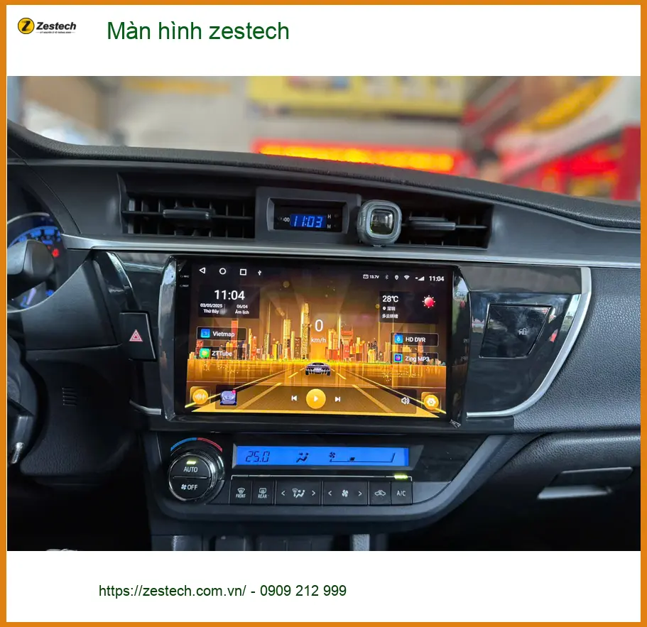 Anh Tùng lắp màn hình Zestech cho VinFast Lux A2.0 tại Quận Bình Tân ảnh thực tế 2