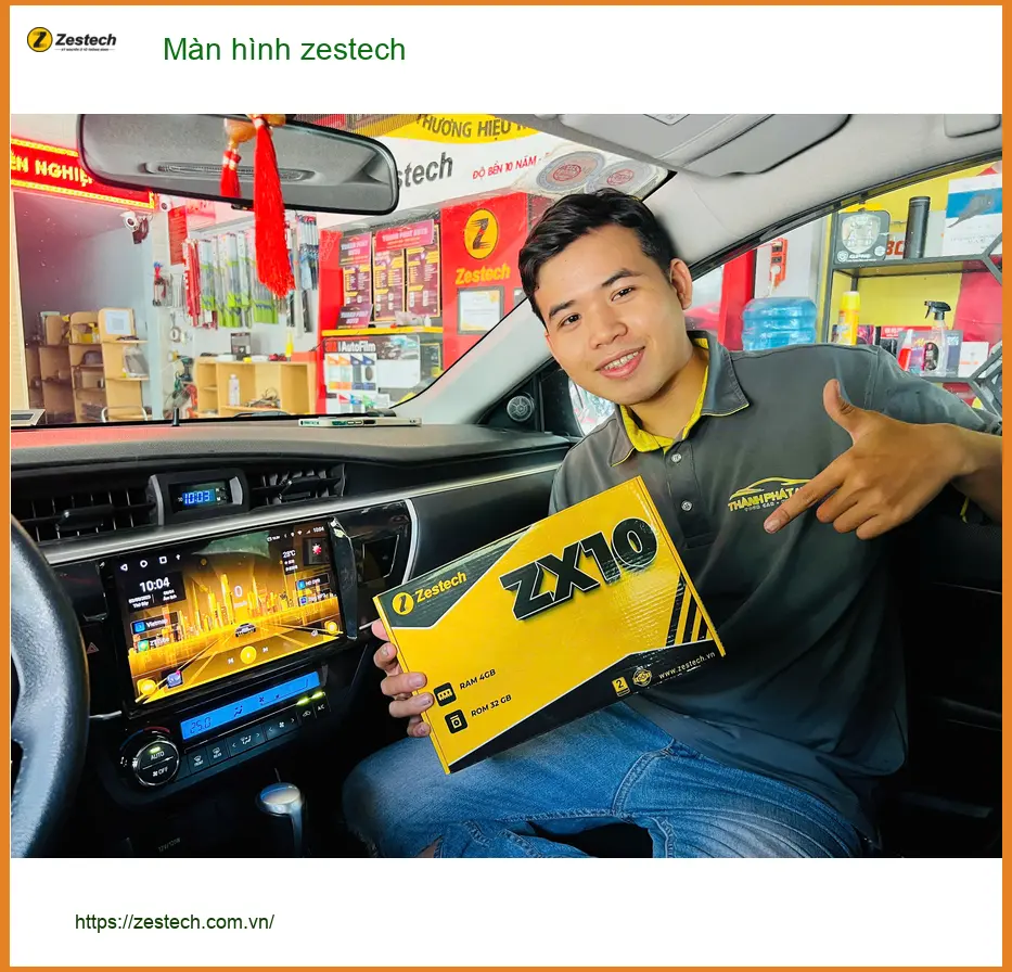 Anh Tùng lắp màn hình Zestech cho VinFast Lux A2.0 tại Quận Bình Tân ảnh thực tế 3