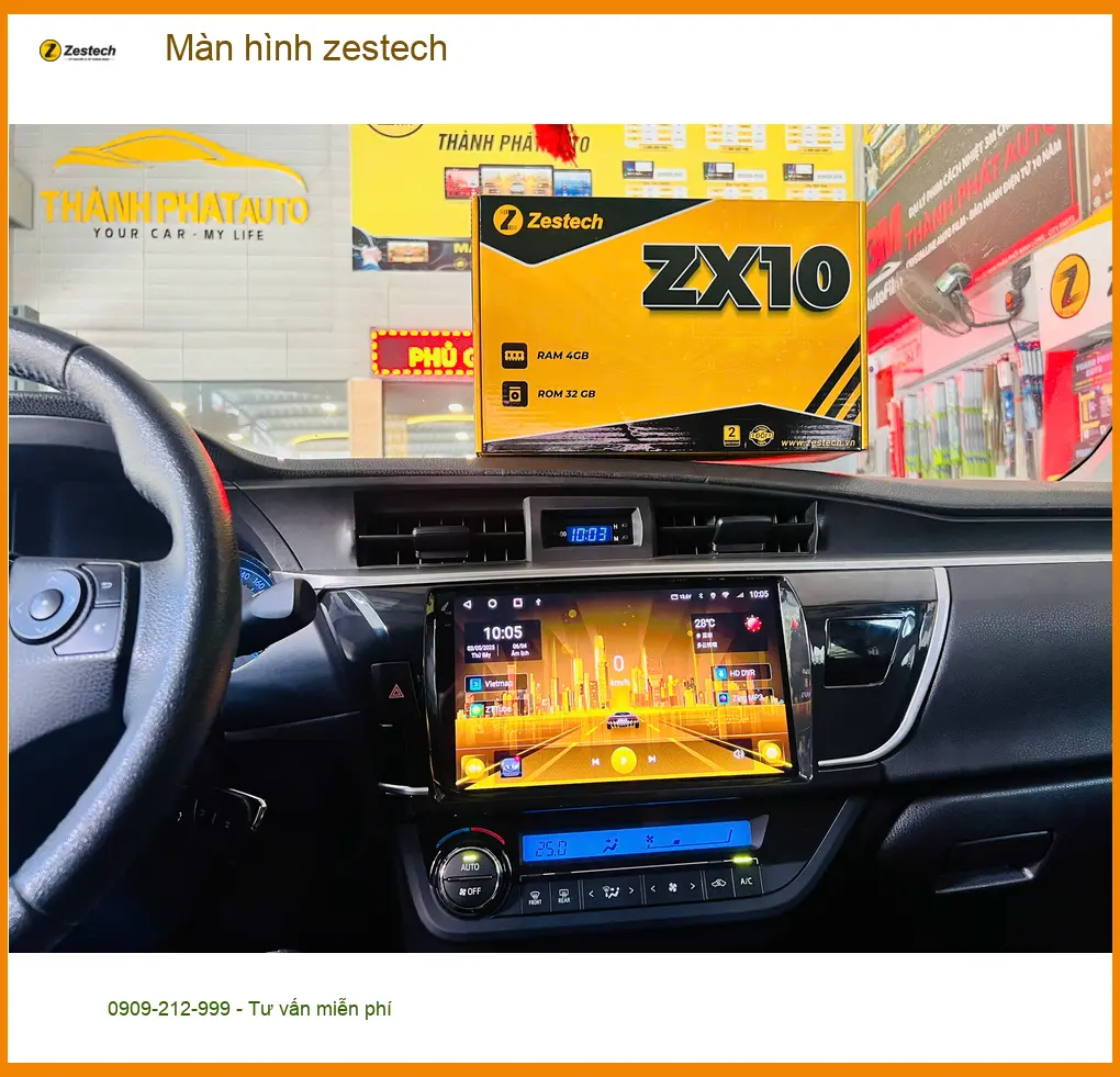 Chị Mai Hương lắp màn hình Zestech cho Hyundai Creta tại Củ Chi vì màn zin nhỏ ảnh thực tế 2