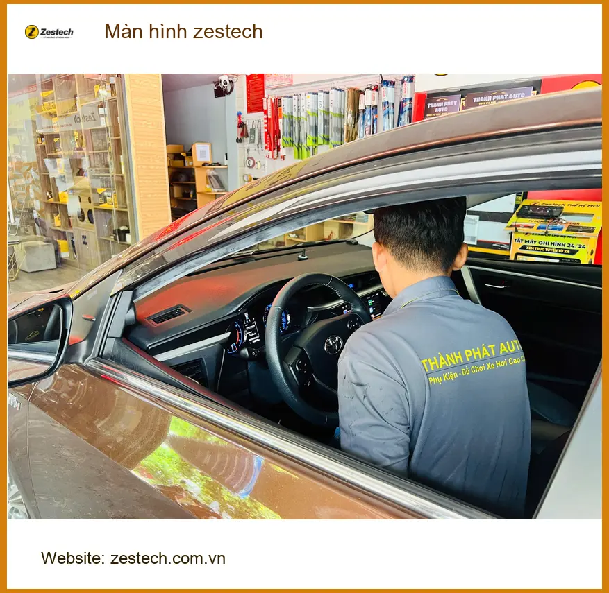 Chị Mai Hương lắp màn hình Zestech cho Hyundai Creta tại Củ Chi vì màn zin nhỏ ảnh thực tế 4