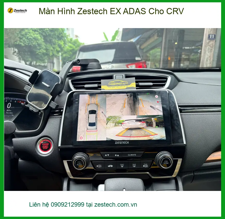 Anh Quốc Anh lắp Màn Hình Zestech EX ADAS cho CRV chính hãng tại Quận 1 ảnh thực tế 2