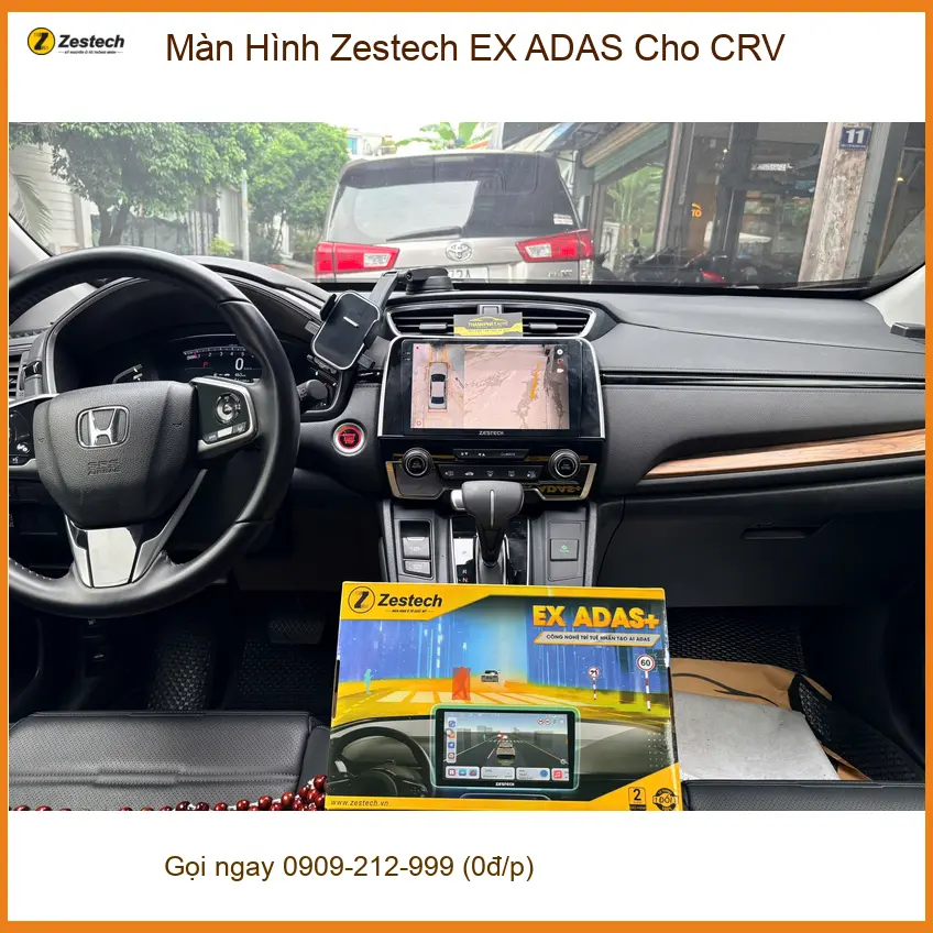 Anh Minh Honda CRV lắp Màn Hình Zestech EX ADAS tại Quận 3 để lái xe an toàn hơn ảnh thực tế 2
