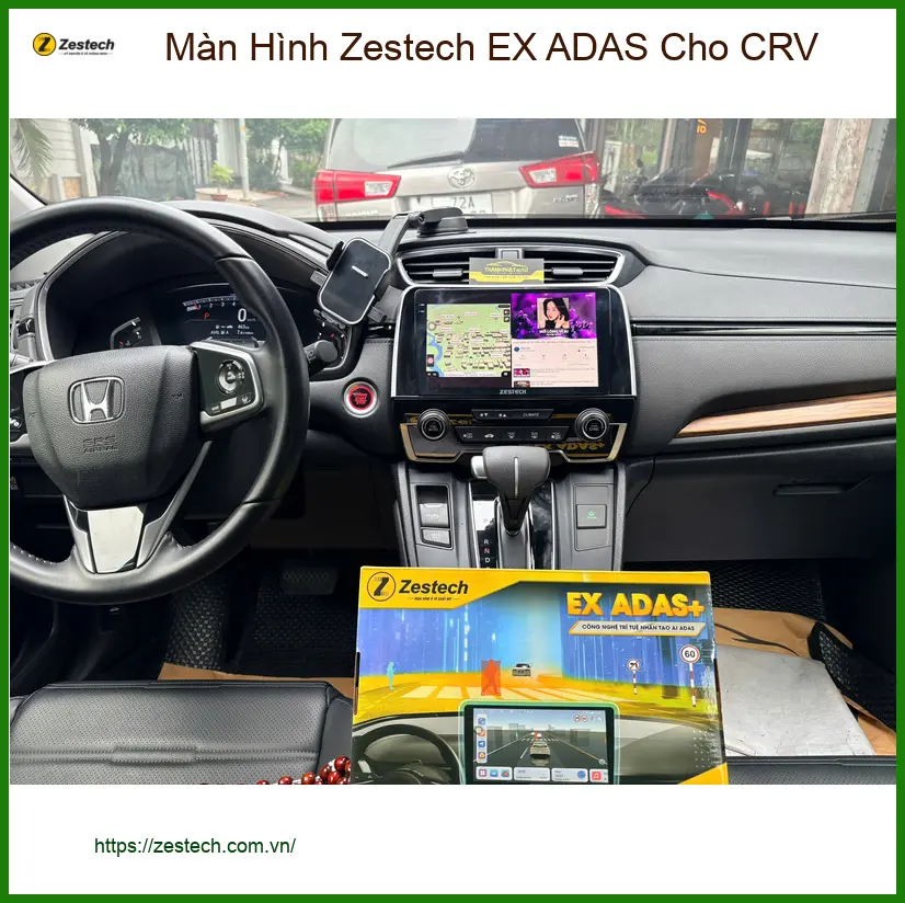 Anh Quốc Anh lắp Màn Hình Zestech EX ADAS cho CRV chính hãng tại Quận 1 ảnh thực tế 5