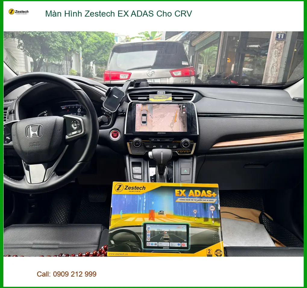 Anh Trường nâng cấp Màn Hình Zestech EX ADAS cho CRV tại Quận Tân Bình để lái an toàn ảnh thực tế 2
