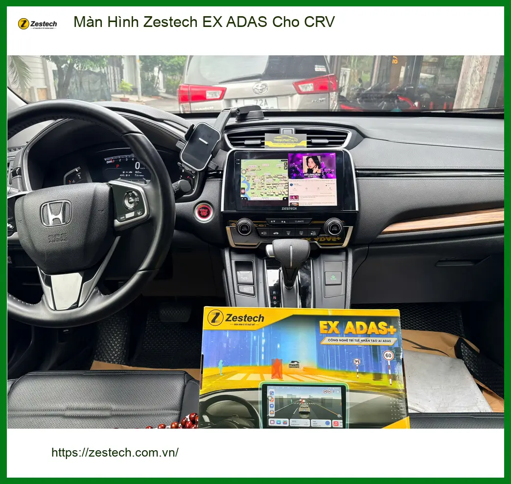 Anh Đình Toàn lắp Màn Hình Zestech EX ADAS cho CRV tại Quận 7 ảnh thực tế 3