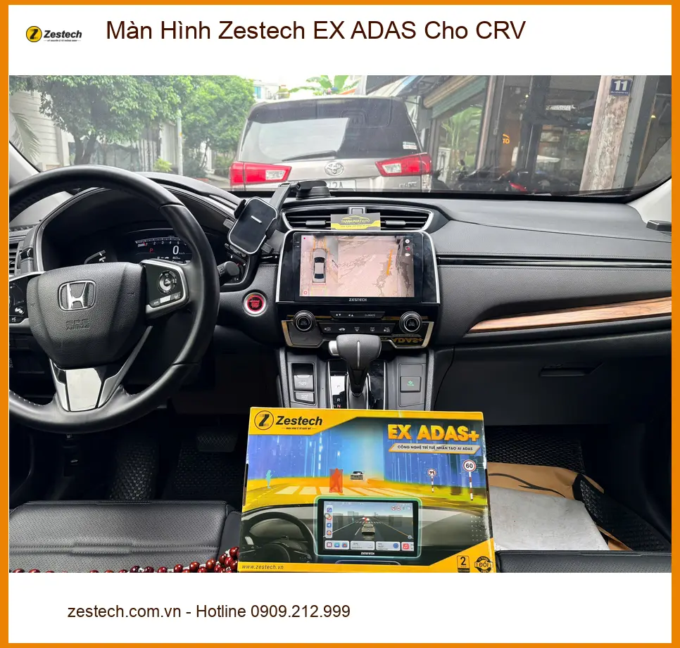 Anh Đình Toàn lắp Màn Hình Zestech EX ADAS cho CRV tại Quận 7 ảnh thực tế 4