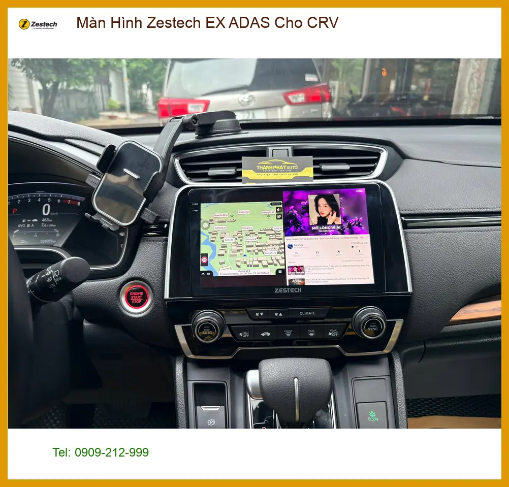 Chú Minh lắp màn hình Zestech EX ADAS cho CRV tại Nhà Bè, nâng tầm an toàn