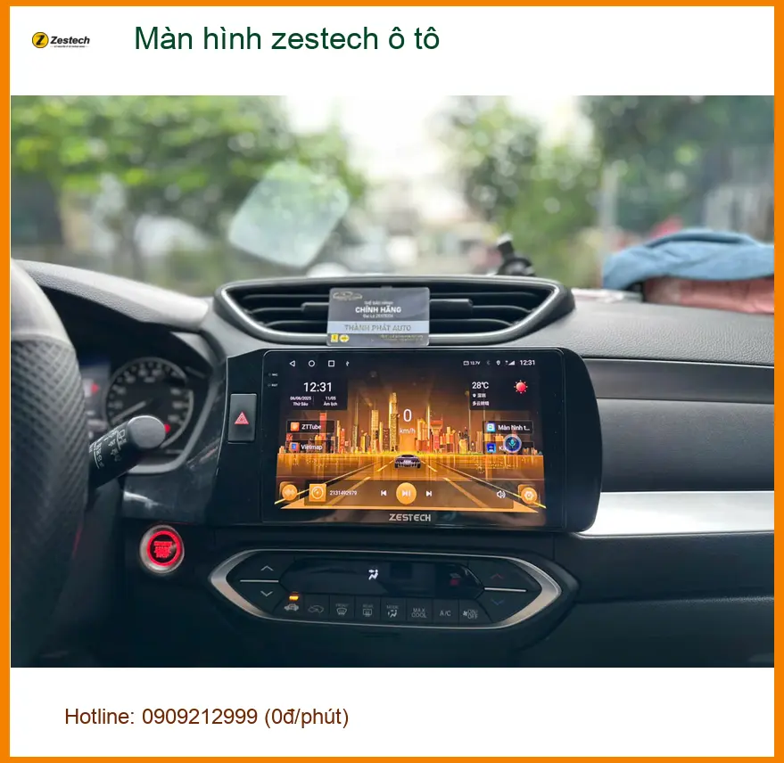 Anh Quân nâng cấp màn hình Zestech ô tô Hyundai Santa Fe chính hãng tại Quận 11 ảnh thực tế 4