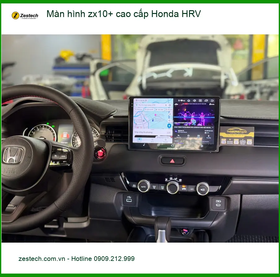 Anh Nam Khánh lắp màn hình ZX10+ cao cấp cho Honda HRV tại Thủ Đức ảnh thực tế 3
