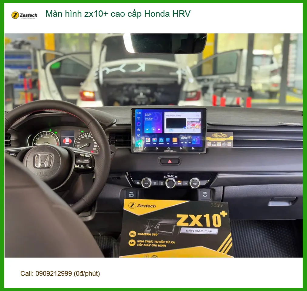 Anh Nam Khánh lắp màn hình ZX10+ cao cấp cho Honda HRV tại Thủ Đức ảnh thực tế 4